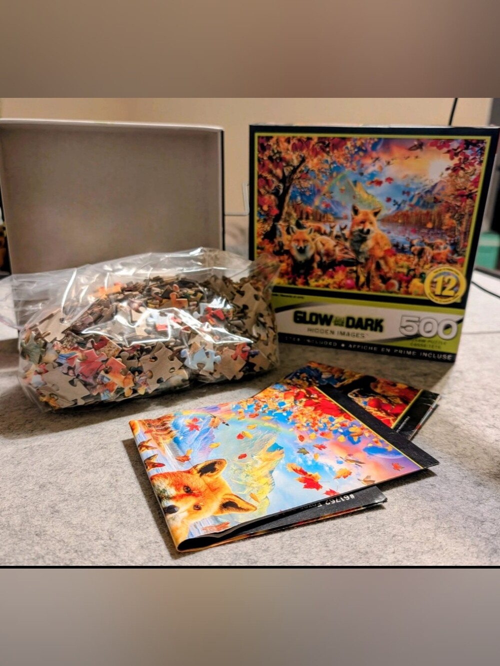 Foxes And Friends Glow In The Dark 500-Piece Puzzle